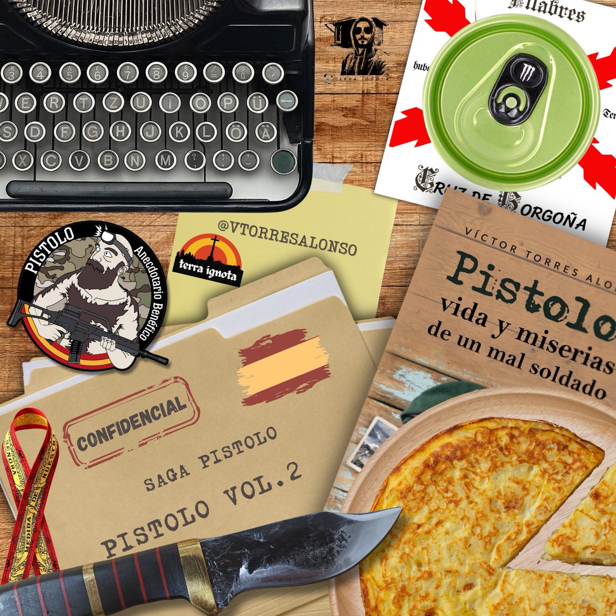 missMLis2's tweet photo. @VTorresAlonso Como imagino el lugar de trabajo de @VTorresAlonso escribiendo la saga #PISTOLO 😯😯😯🥰💚😎😎🇪🇸🇪🇸(por supuesto la tortilla de patatas con cebolla) y para comprar el Volumen 1 🥰 en https://t.co/igVuGzPGdg https://t.co/JNo8L4PRAg