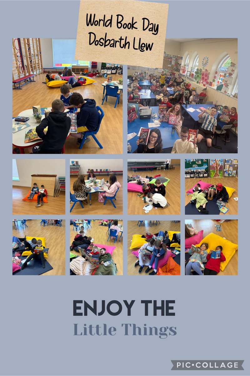 Dosbarth Llew enjoying World Book Day!#readingforpleasure#readingcafe#worldbookday