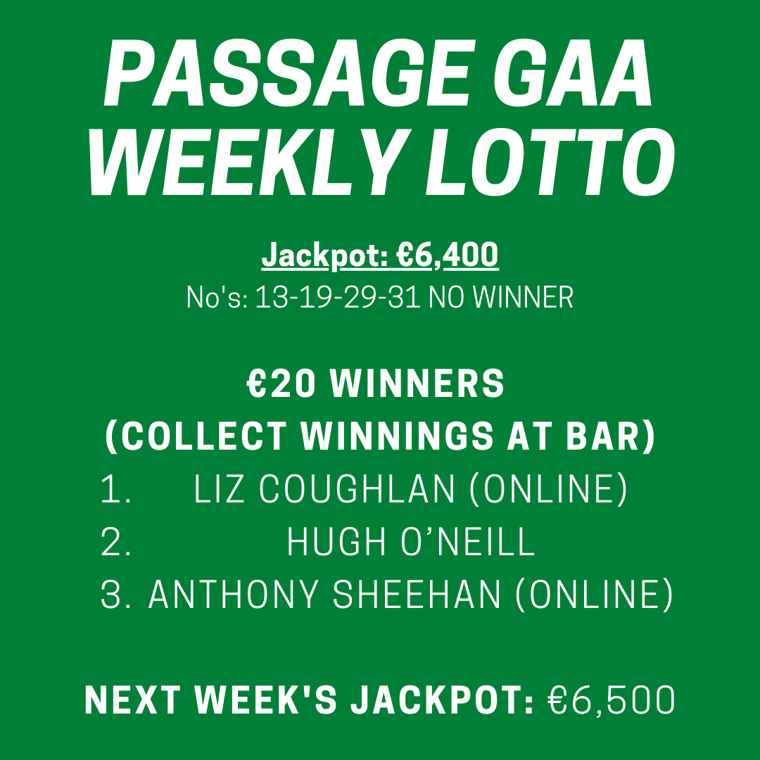 This weeks lotto results