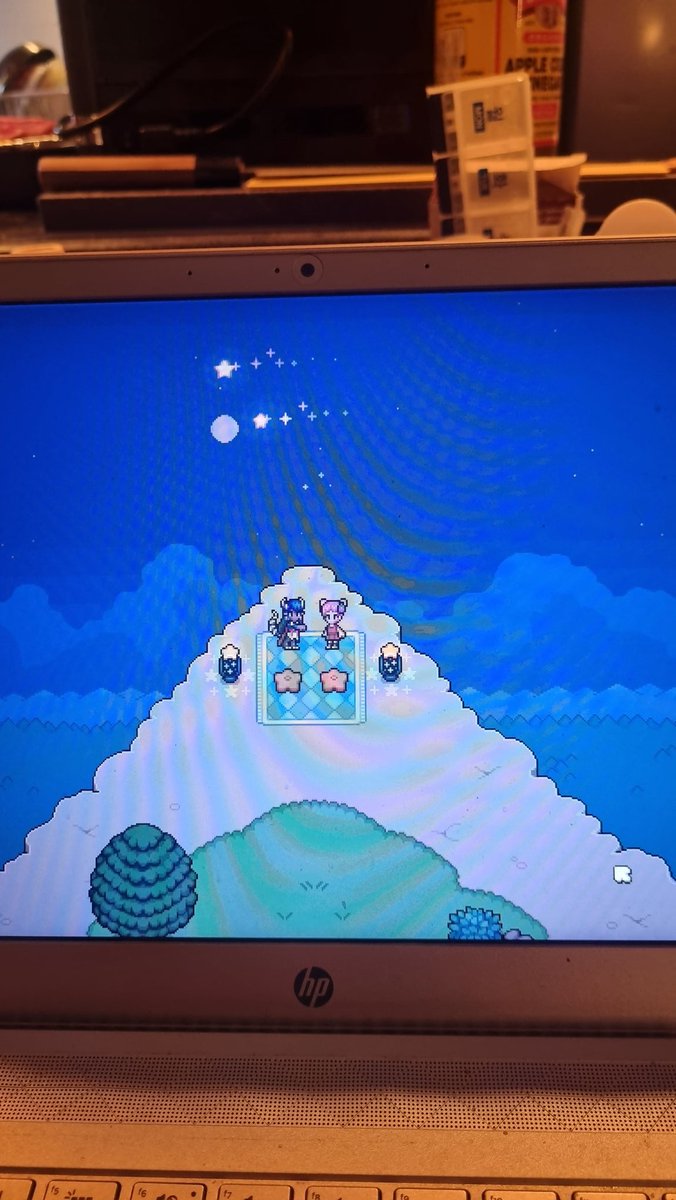 Coffeeandsleep1's tweet photo. I RAN to invite Caldarus to the starlight event 🌟 🤩 It was so beautiful 😭🩵💙 @FieldsofMistria https://t.co/hUjgb2m6gG