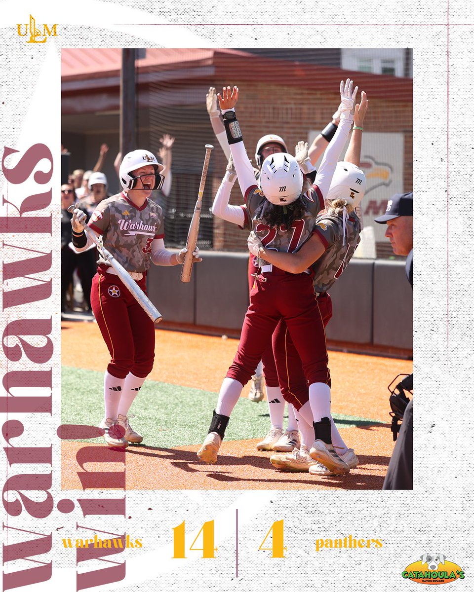 ULM_Softball's tweet photo. Sun Belt series sweep🧹🧹🧹

(can you say that five times fast?) https://t.co/r8fX97JUDE