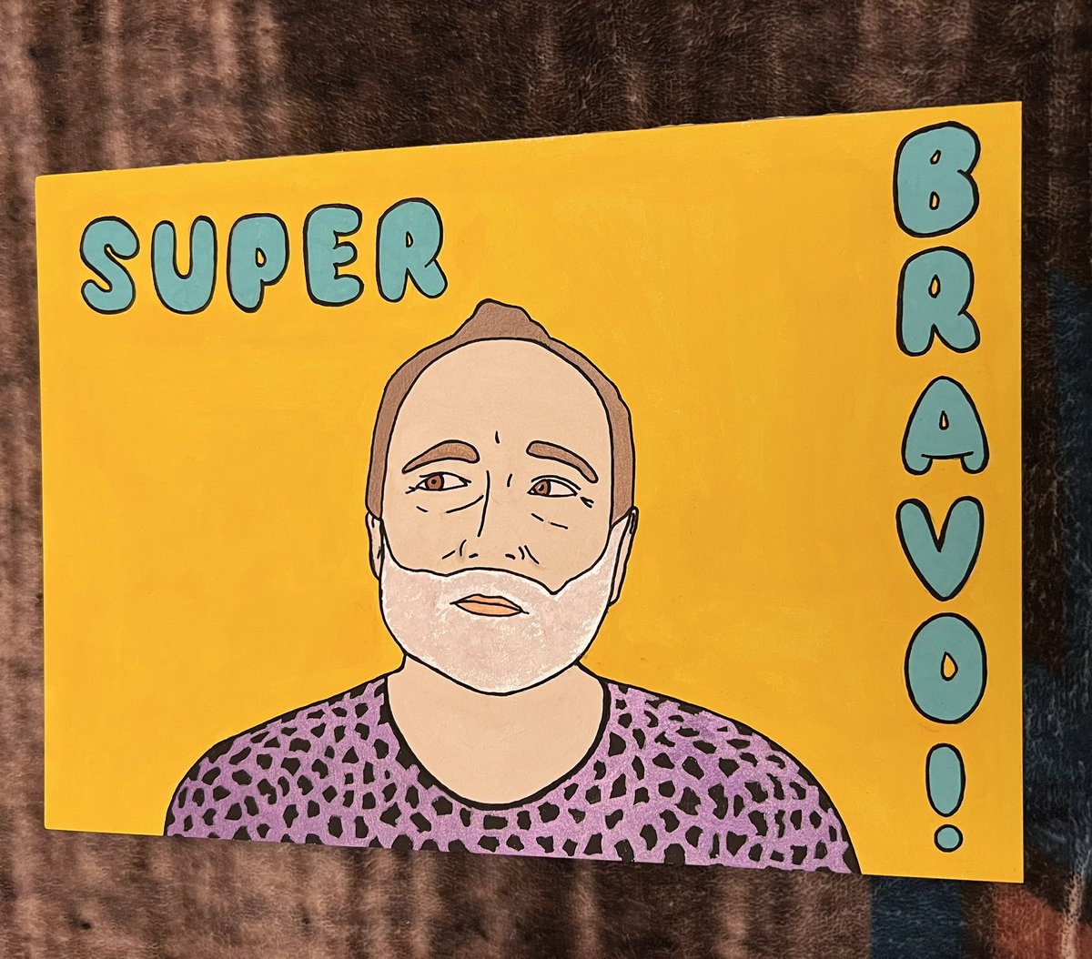 tinynoggin's tweet photo. I painted #frenchpop band #superbravo - used #dalerrowney #mixedmediaartboard with #system3 #acrylicpaints #poscapens as usual, but I’m disappointed with uneven coverage of paints, anybody got constructive advice, please? I want complete coverage, so it’s blocks of full colour https://t.co/1GbfI41ASo