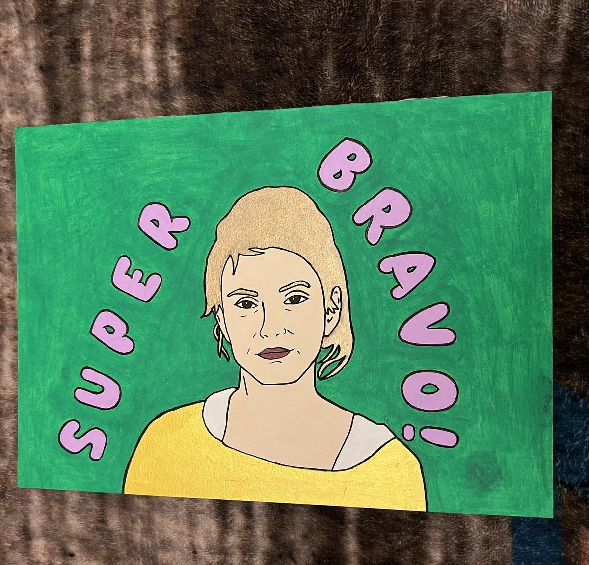 tinynoggin's tweet photo. I painted #frenchpop band #superbravo - used #dalerrowney #mixedmediaartboard with #system3 #acrylicpaints #poscapens as usual, but I’m disappointed with uneven coverage of paints, anybody got constructive advice, please? I want complete coverage, so it’s blocks of full colour https://t.co/1GbfI41ASo