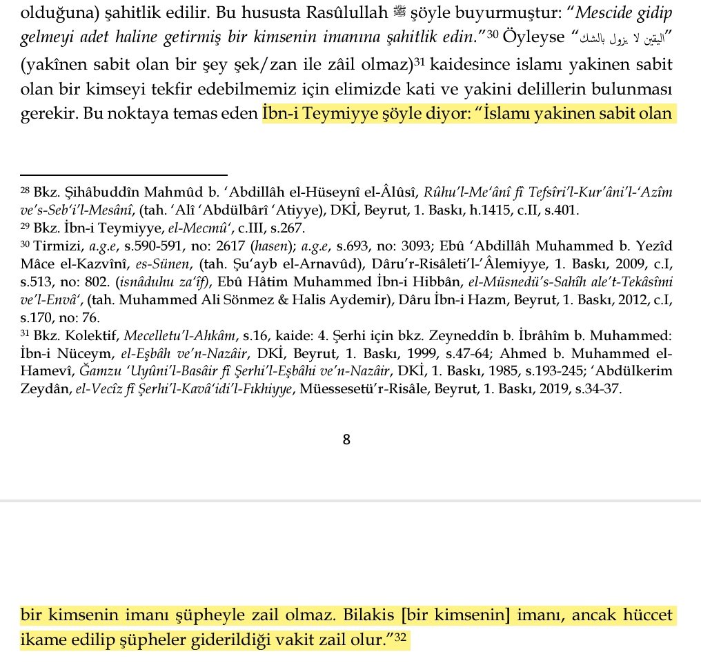 Selefiler İbn-i Teymiyye ile tanışıyor:

* İbn-i Teymiyye, el-Mecmû‘, Mecmû‘u’l-Fetâvâ, Mecma‘u’l-Melik Fehd, Medine, 2. Baskı, 2004, c.XII, s.466, 501.