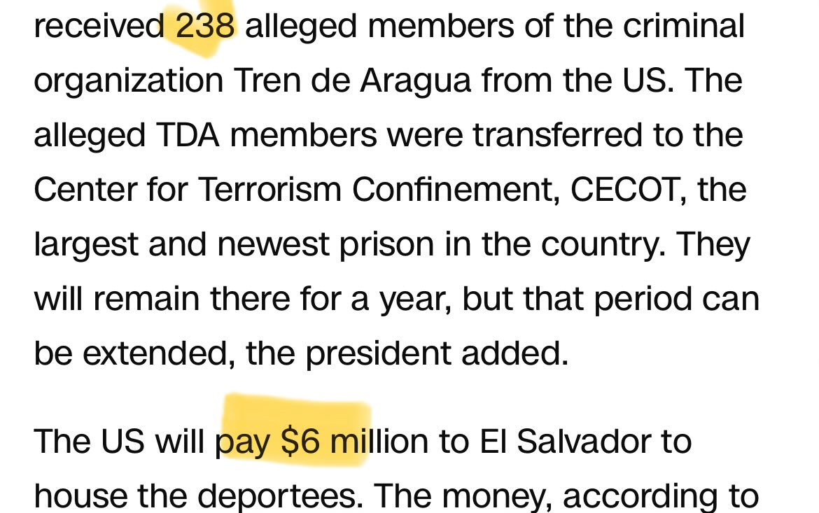 ajanke84's tweet image. Why does it cost $25,000 to house cartel killers for a few days before they are sent to Venezuela. A year vacation more like it.  #DOGE #getemOut