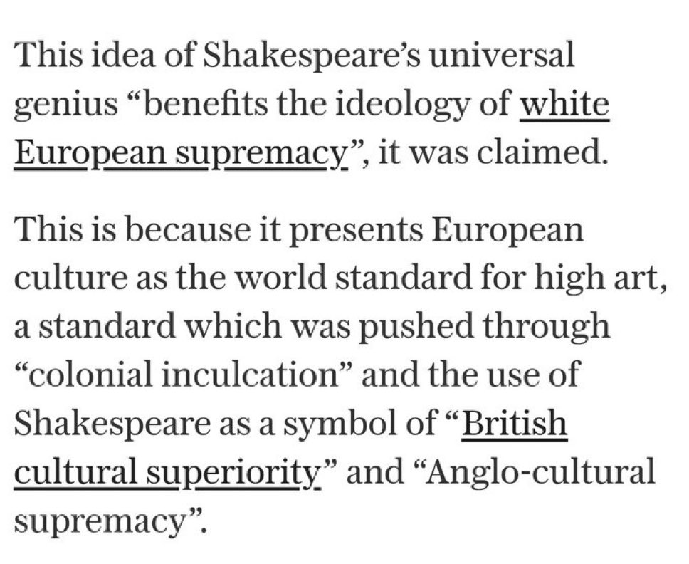 toadmeister's tweet image. Shakespeare isn't a 'symbol' of British cultural superiority. He's evidence of it.