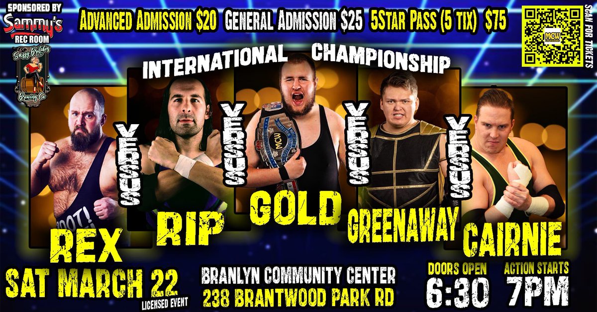 MCWBrantford's tweet photo. #Brantford THIS SATURDAY!!! 6 action packed matches featuring a STEEL CAGE MATCH!!!! #Ontario #ProWrestling #BranlynCommunityCentre #BuyInMarkOut #MCW4Life
@EZEEricCairnie @EvanGreenaway
Tickets:
https://t.co/3paTzhSCVr https://t.co/BRnFuNKXQ1