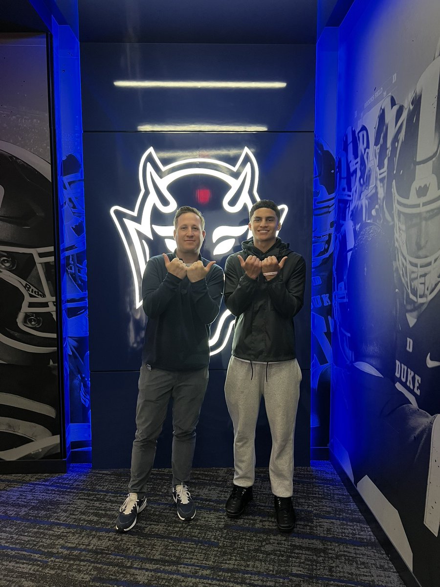 Koa Malau’ulu (@koa1malauulu) on Twitter photo Thank you <a href="/coachbrewha/">Coach Jonathan Brewer</a> for the hospitality and visit around campus! Be back at <a href="/DukeFOOTBALL/">Duke Football</a> soon…
#bleedblue Thank you <a href="/coachbrewha/">Coach Jonathan Brewer</a> for the hospitality and visit around campus! Be back at <a href="/DukeFOOTBALL/">Duke Football</a> soon…
#bleedblue