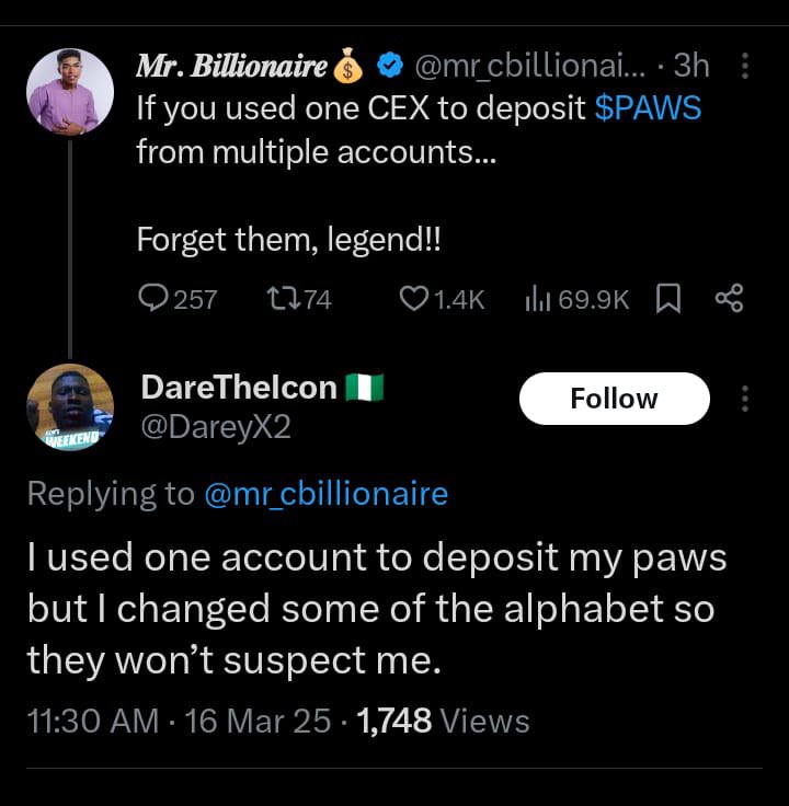 Queen0918453525's tweet photo. This wan weak me o abi wetin be this 😂 $PAW https://t.co/3GgzYdY36u