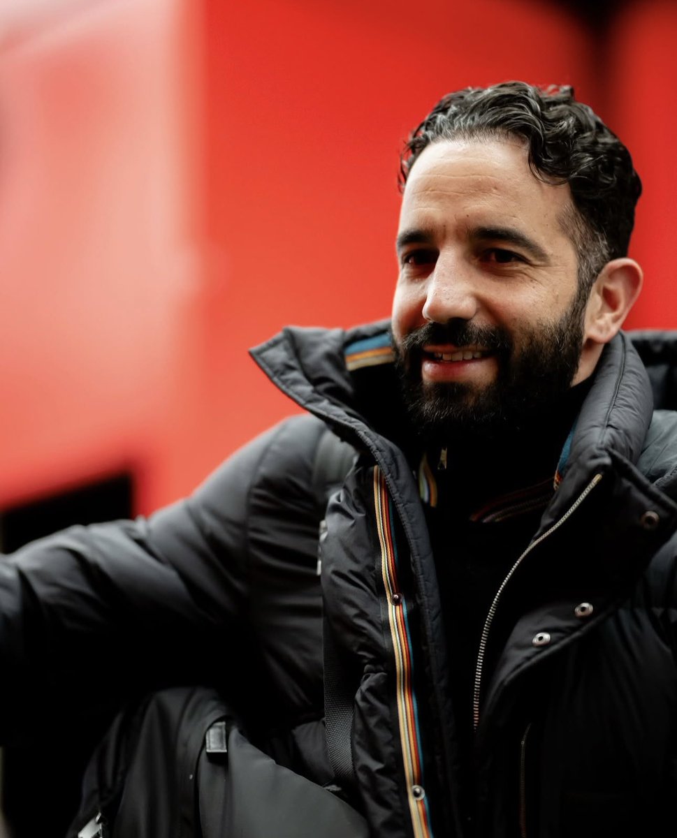 Footballtweet's tweet photo. Manchester United fans singing for 10 mins straight:

“Ruben Amorim!
He’ll bring the glory days again.
We’ll back him from the Stretford End!
He’ll turn the reds around!
Ruben Amorim.”

#MUFC https://t.co/JiFqUcKe68