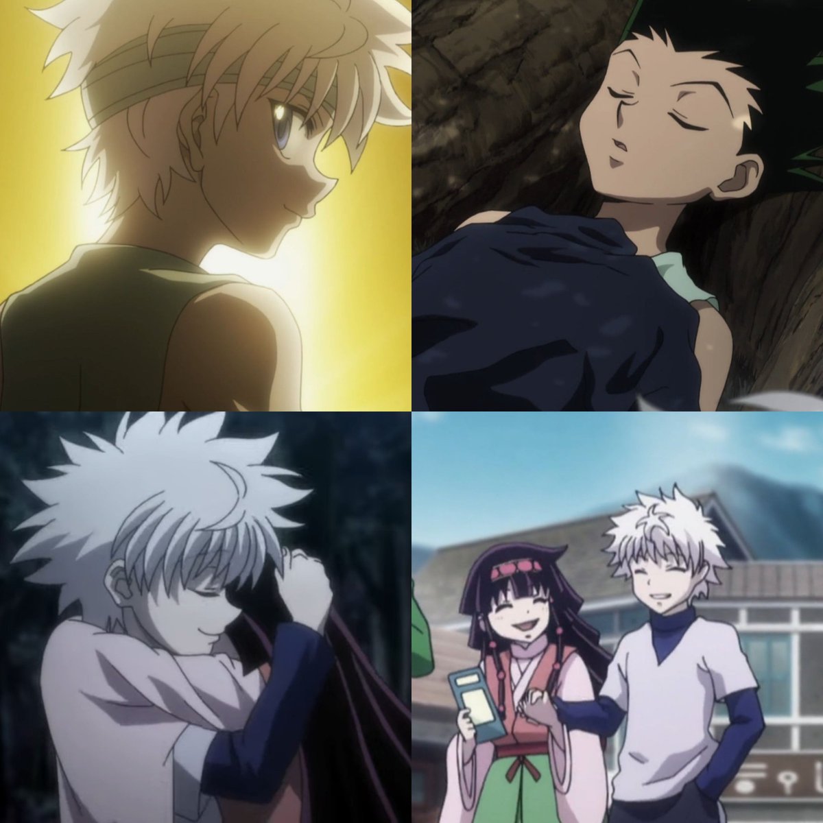 hxhheart's tweet photo. Killua has been abused and tortured by his own family, His childhood was taken away from him. He got hurt by the person he loves the most. And has to play a parental figure at such age to take care of his little sister because there are no responsible adults around.

Also him : https://t.co/ljvOwClswq