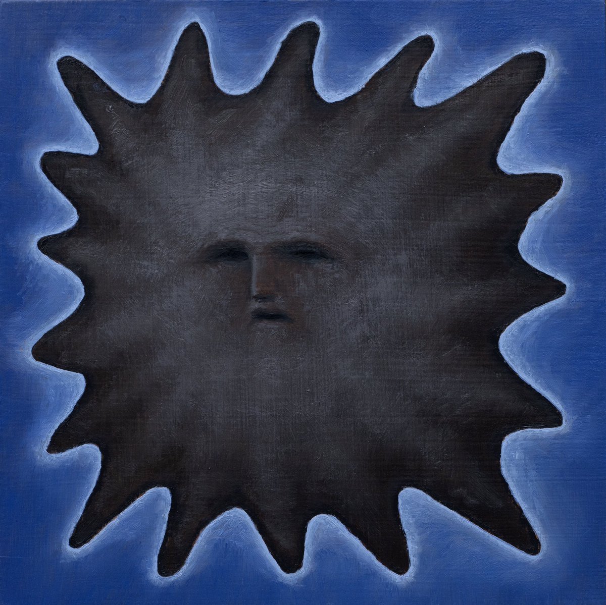 jurndan's tweet photo. "The Sun at Night" 8" x8" oil on panel https://t.co/sb3e4Bbn6P