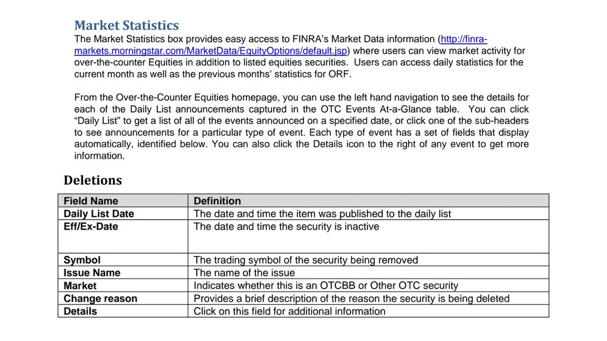 RareDealsHere's tweet photo. FINRA falsely labeled the 12/8/22 $MMTLP Corporate Action, an "Exchanged" Event Type action, but when you observe the details, it was created to actually be a "Deletion" of the MMTLP trading symbol.

This is problematic because Metamaterials NEVER mentioned "Deletion" in any of their previous disclosures...

There are no other examples of "Exchanged" event type Corporate Actions including any mention of Symbol Deletion...

And FINRA claims that they do not initiate, approve, or conduct the underlying corporate action that the issuer is taking...

But FINRA did conduct the underlying 12/8/22 MMTLP Corporate Action because the main focus was to DELETE the trading symbol!!!

FINRA constantly lies and the SEC just looks the other way!

How long is the @SECGov going to overlook this?!