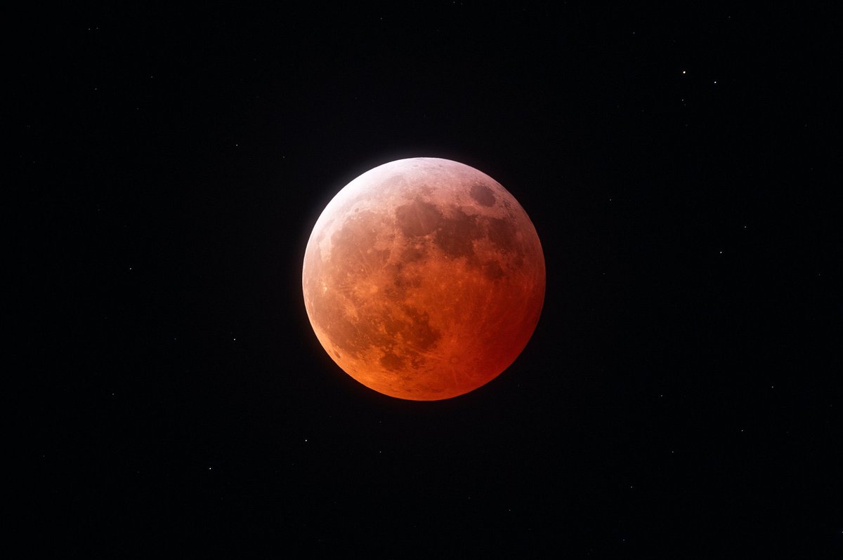 WDPhotography3's tweet photo. “Blood Moon Lunar Eclipse” 🌝

March 14, 2025

Images left to right:  beginning of totality and during totality

Imaged on #Nikon #Z6 &amp; #Nikon200500 + #iOptron Skyguider Pro star tracker 📷🔭 https://t.co/Mbfs4zArJz