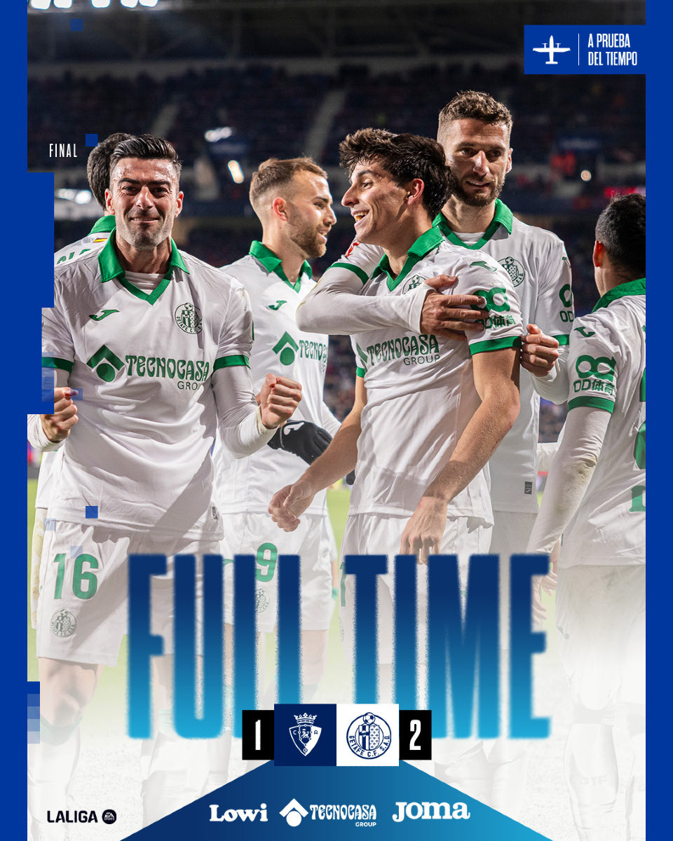 Getafe_arab's tweet photo. - خيتافي يعود من بامبلونا بالنقاط الثلاثة 

- فوز ثمين ضد أوساسونا بنتيجة 2/1 خارج الأرض https://t.co/1LBWXi7DHT