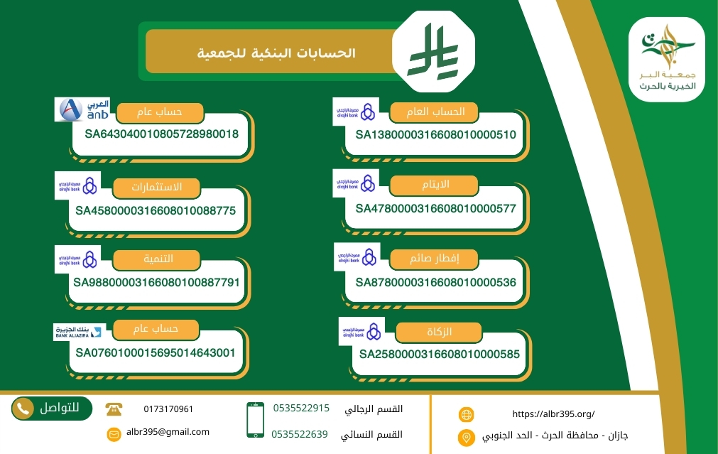 جمعية البر الخيرية بمحافظة الحُرّثْ(حَرّثَكُمْ) tweet media