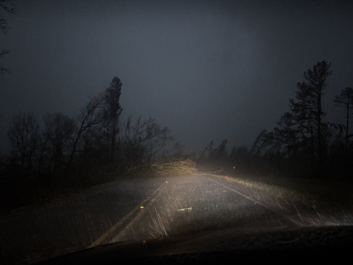 JoshuaEvansWX's tweet photo. Finally able to get a good look at me and my chase partners footage @spann . This was the Troy tornado as it crossed HWY 231 and east of there. Large wedge tornado. Banks needs all the help they can get. #tornadooutbreak #wxtwitter #troyalabama https://t.co/Xgct6FnQ28