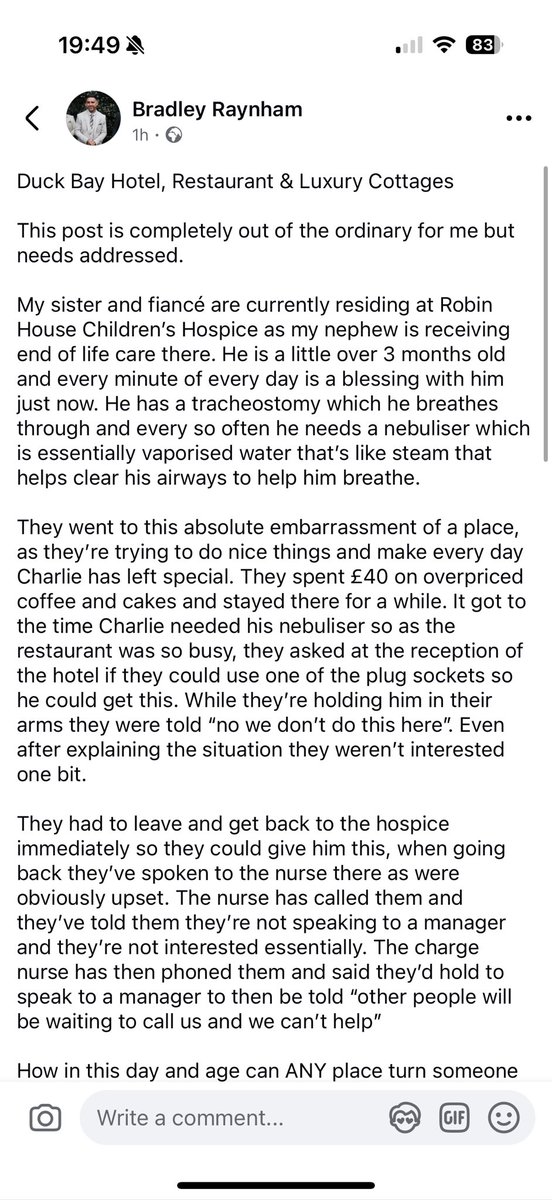 Hollz2012's tweet photo. Taken from Facebook but absolutely disgraceful behaviour from @DuckBayMarina - canβt keep just blocking everyone, take some accountability. #DuckBay
Picture of poorly baby on the original post but didnβt feel appropriate to add it here as well without permission. #Boycott https://t.co/MvDpJ3vEGA
