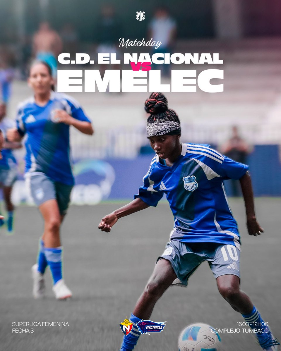 ¡Emelec somos todos! 🤩
Hoy también juegan ellas 👀

⏰ 12H00
📺 ECDF