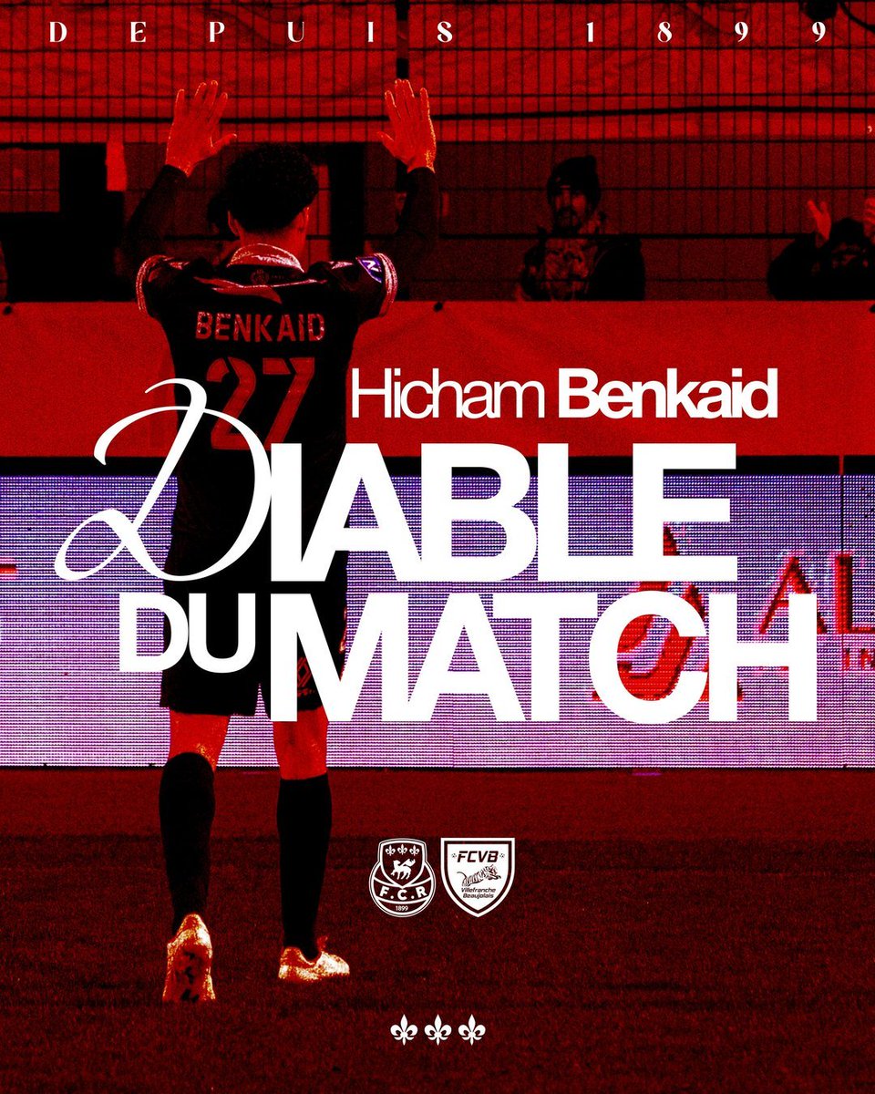 🔴⚪️  Hicham Benkaid a été nommé homme du match contre Villefranche par les supporters rouennais malgré la défaite 2-4 ! 

📸<a href="/fcr1899/">FC Rouen 1899</a>