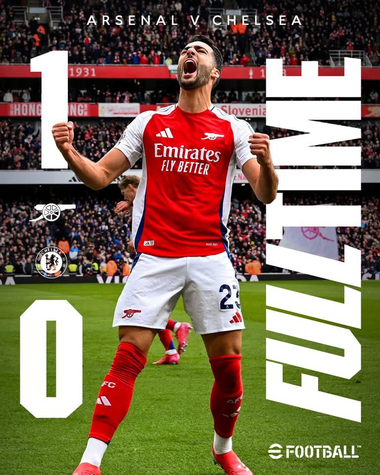 Arsenal_senegal's tweet photo. Arsenal remporte le derby face à Chelsea grâce à un but de Mikel Mérino. #COYG https://t.co/OIb9QF6EC6