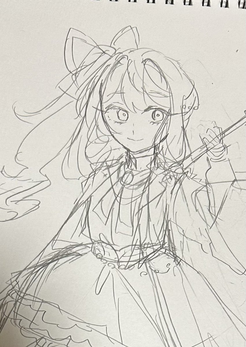 存在しない魔法少女のイラストを描いてる 