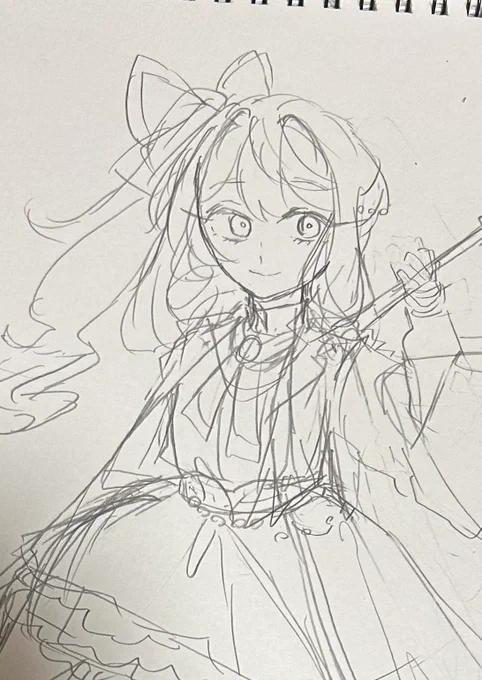 存在しない魔法少女のイラストを描いてる 