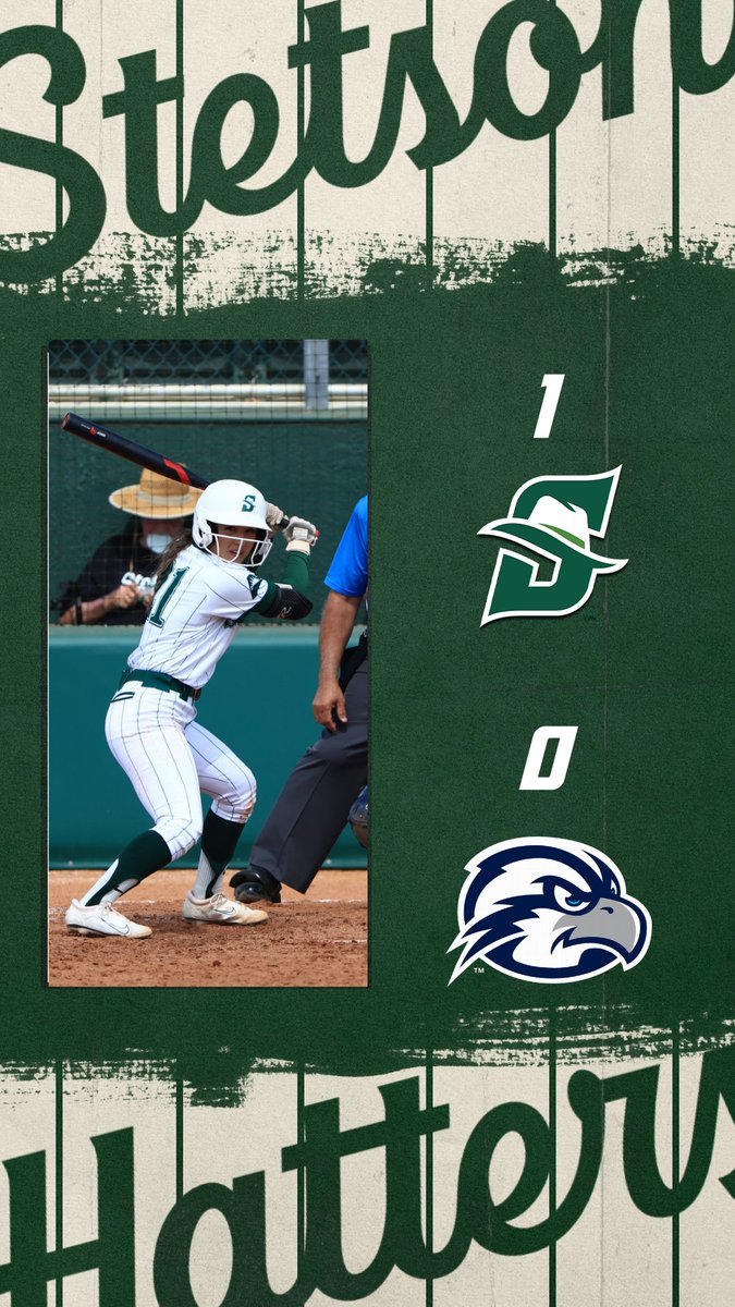 Stetson Softball (@stetsonsoftball) on Twitter photo B2 | Irianis Garcia brings home AB McClerren to give the Hatters the lead!
#GoHatters | #Legacy | <a href="/StetsonHatters/">Stetson Hatters</a> B2 | Irianis Garcia brings home AB McClerren to give the Hatters the lead!
#GoHatters | #Legacy | <a href="/StetsonHatters/">Stetson Hatters</a>