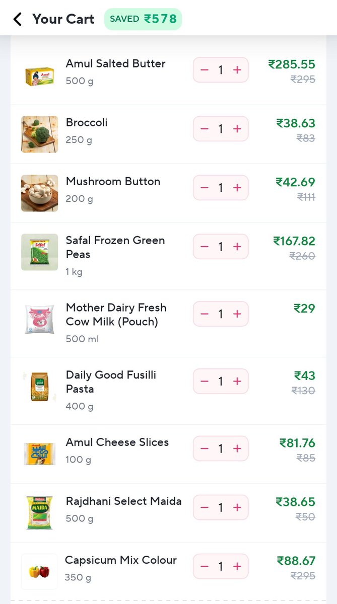 getting__iNsAnE's tweet photo. @ZeptoNow @zeptocares pricing and taxing same products differently on different phones at the same delivery location. @jagograhakjago #fraud https://t.co/1x3mUDVPX8
