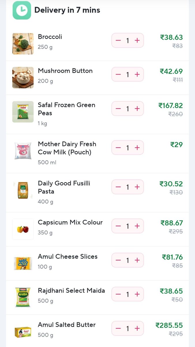 getting__iNsAnE's tweet photo. @ZeptoNow @zeptocares pricing and taxing same products differently on different phones at the same delivery location. @jagograhakjago #fraud https://t.co/1x3mUDVPX8