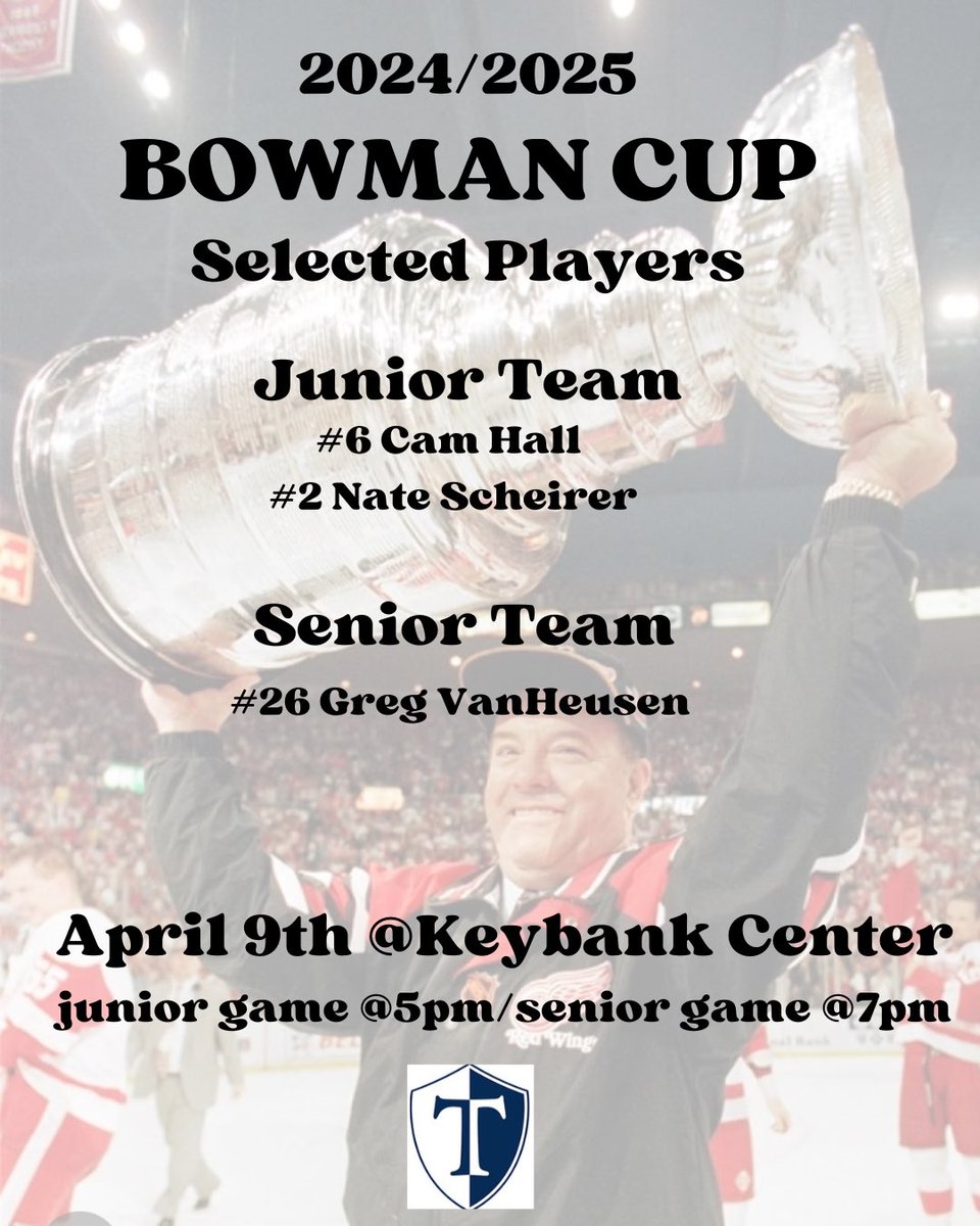 Come cheer on Cam Hall, Nathan Scheirer and Greg VanHeusen at Keybank Center on April 9th 🏒 🏒