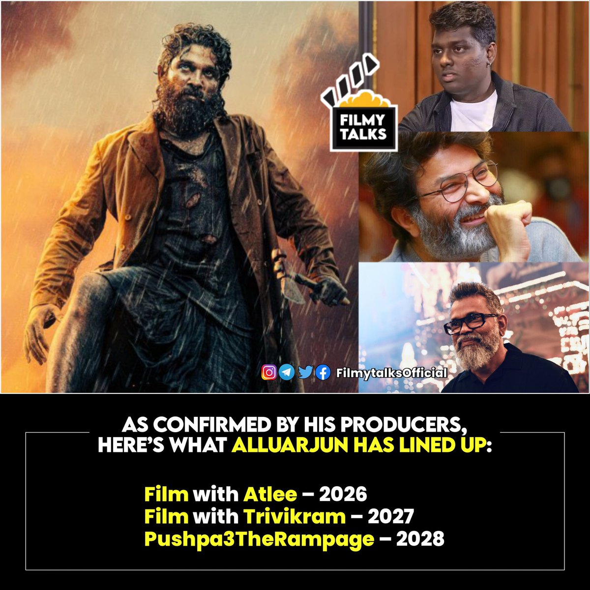 FilmytalksOffi's tweet photo. #AlluArjun Line up! https://t.co/UHah1uQRP3