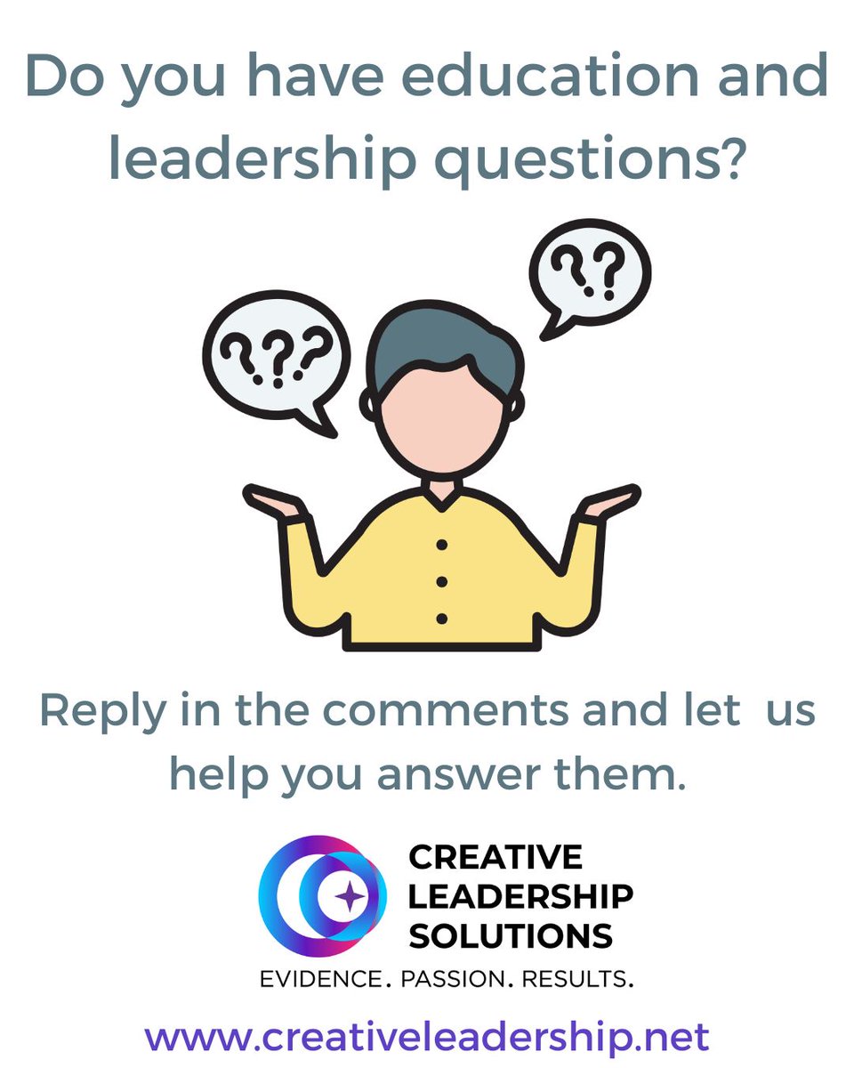 Ann McCarty Perez (@mccartyann) on Twitter photo Leaders and Educators, what are the key challenges or questions you'd like <a href="/CreativeLdrSol/">Creative Leadership Solutions</a> and <a href="/DouglasReeves/">Douglas Reeves</a> to address on our blog? <a href="/AllysonApsey/">Allyson Apsey</a> <a href="/drcedgray/">Cedrick Gray, Ed.D.</a> <a href="/DruTomlin4Edu/">Dr. Dru Tomlin</a> <a href="/EmilyKFreeland/">Emily Freeland</a> <a href="/melsteph0801/">Dr. Melissa Stephanski</a> <a href="/chrimelt/">Christina Melton, Ed.D.</a> Leaders and Educators, what are the key challenges or questions you'd like <a href="/CreativeLdrSol/">Creative Leadership Solutions</a> and <a href="/DouglasReeves/">Douglas Reeves</a> to address on our blog? <a href="/AllysonApsey/">Allyson Apsey</a> <a href="/drcedgray/">Cedrick Gray, Ed.D.</a> <a href="/DruTomlin4Edu/">Dr. Dru Tomlin</a> <a href="/EmilyKFreeland/">Emily Freeland</a> <a href="/melsteph0801/">Dr. Melissa Stephanski</a> <a href="/chrimelt/">Christina Melton, Ed.D.</a>