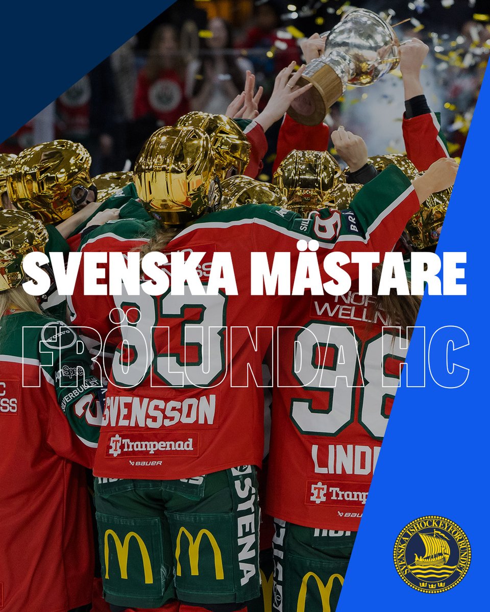 Stort grattis, Frölunda HC 🥇
Under sin blott andra säsong i SDHL, får Göteborgslaget för första gången lyfta Kronprinsessan Margaretas pokal! 👏👏