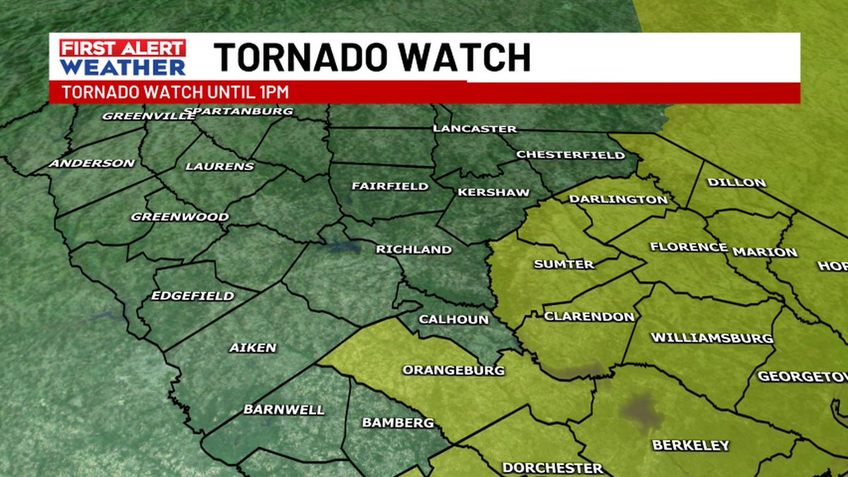A Tornado Watch has been issued! Stay with the WIS First Alert Weather Team for the latest. bit.ly/1pFS8h8