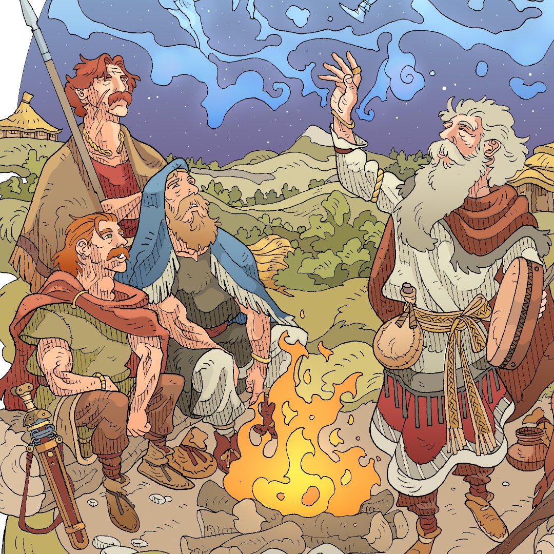 An entertaining story or a beautiful view nourishes a faerie like a good meal. A gift given to a Daoine Sídhe is all the more meaningful, and an offense said against them is felt as sharply as a blade. #celticmythology #irishmythology #celticpagan #dnd

Art By <a href="/GramanhFolcwald/">𝐆𝐑𝐀𝐌𝐀𝐍</a>