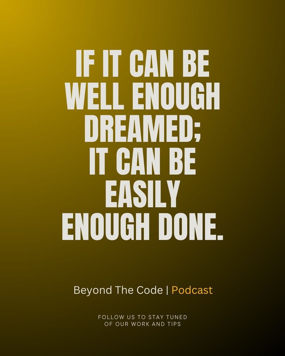 BTC_PodcastShow's tweet photo. Dream it💭 Believe it💡Achieve it🚀
#BeyondTheCode #Motivation #hustle #btcshow https://t.co/SyJWDM3lV7