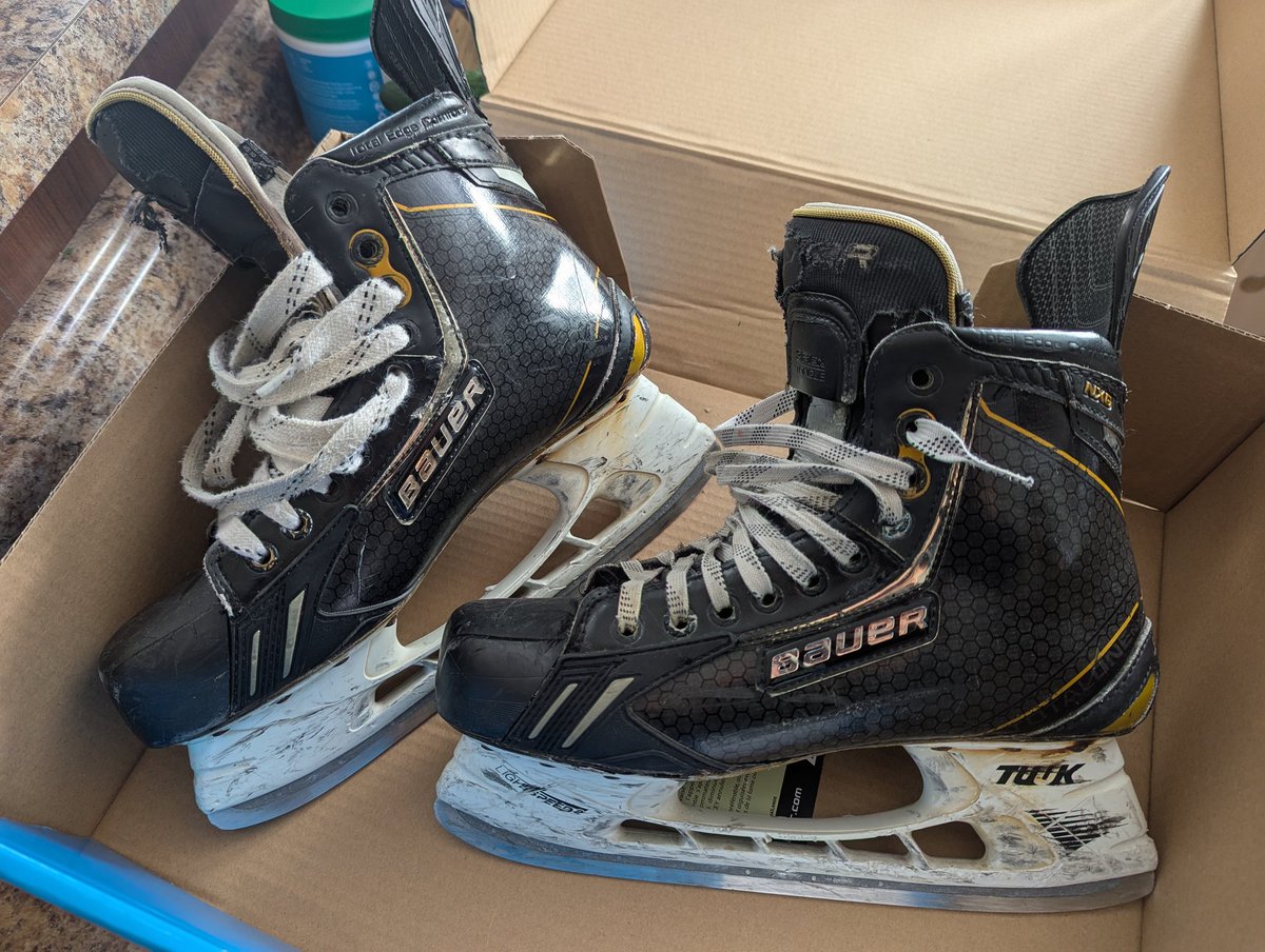 RangersEd150's tweet photo. After almost 15 years, I have finally hung up the Supreme NXGs. 

Moment of silence please.
#NHLBruins https://t.co/aAghYfy6GZ