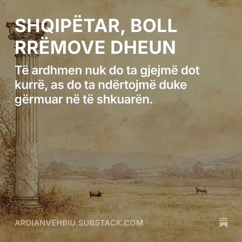 XhaXhai's tweet photo. Çelësi i zhvillimit tonë dhe i rehabilitimit tonë reputacional, si shqiptarë, është në të ardhmen, jo në të shkuarën. https://t.co/ea1qyzfgxr