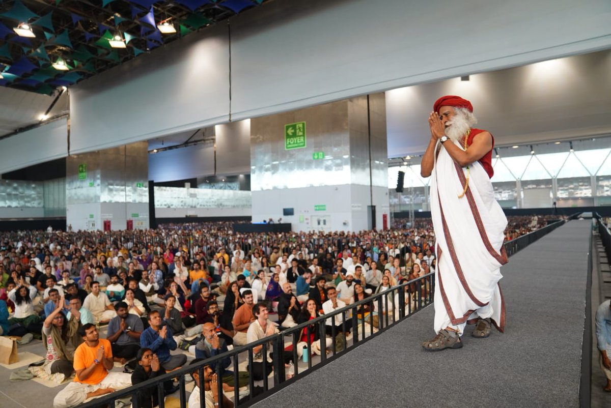 An explosion of stillness and exuberance with 14,000 participants at  Ecstasy of Enlightenment in Delhi. Enlightenment is not a distant dream but a living possibility. Let us make it happen. -Sg