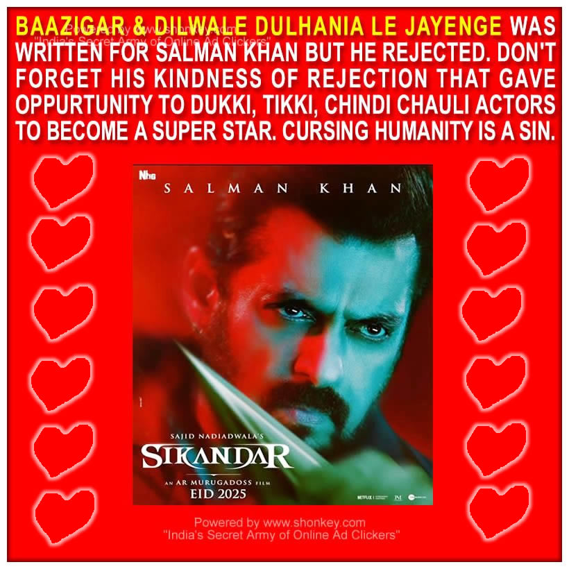 shonkeydotcom's tweet photo. Bollywood's one of the most loved stars... 

#SalmanKhan #happybirthdaysalmankhan #shonkey #Bollywood #Hollywood #Dharmendra #dharmendradeol #bollywoodactor #BobbyDeol #SunnyDeol #BollywoodMovies #bollywoodmovie #Hindicinema #DEOL #lordbobby #AamirKhan #Kiranrao #Hollywood #srk https://t.co/iHKG3wigKC