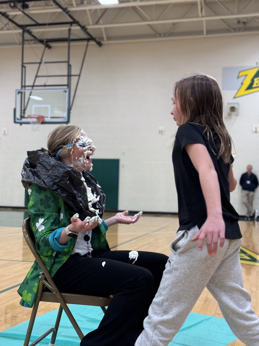 PrincipalHutton's tweet image. Today, we celebrated Pi Day with some friendly competitions, math challenges, and, of course, the grand finale—throwing a pie in the principal’s face! #ZephyrPride