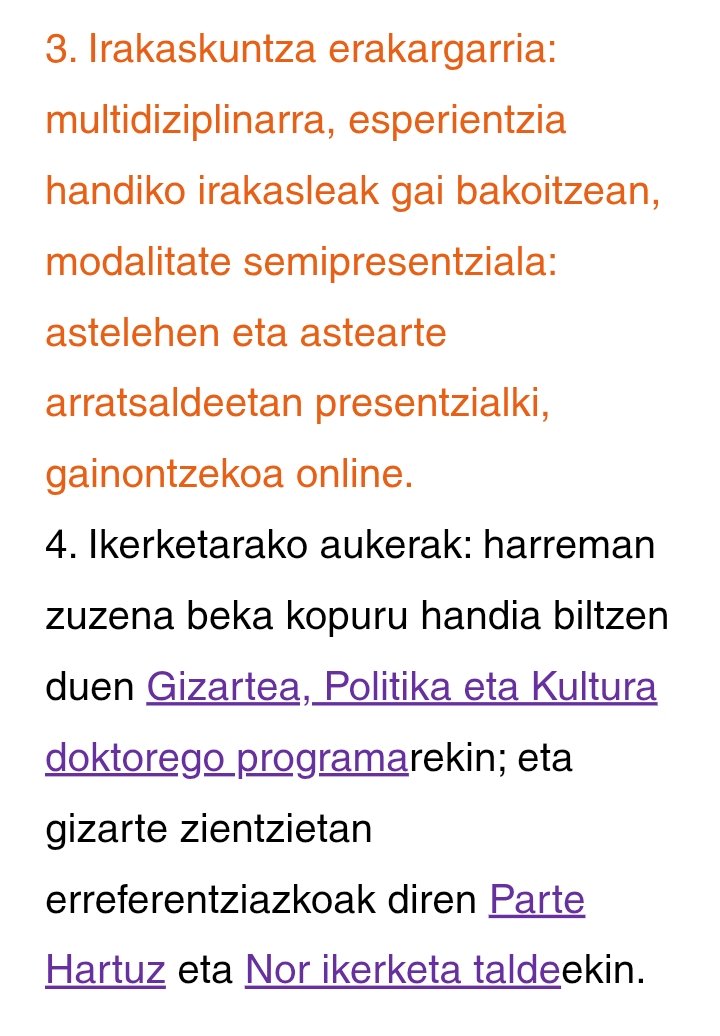 SEH masterrean aurrematrikula egiteko aukera hilaren 26ra arte.

➡️ Xehetasunak: ehu.eus/eu/web/master/…

Master ofizial hau aukeratzeko 4 arrazoi 👇