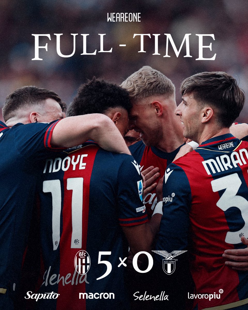Bolognafc1909's tweet photo. 𝐕𝐈𝐍𝐂𝐈𝐀𝐌𝐎 𝐀𝐍𝐂𝐎𝐑𝐀 𝐍𝐎𝐈 🫂❤️💙

#BolognaLazio
#SerieAEnilive #WeAreOne https://t.co/UGlWFh8yLG