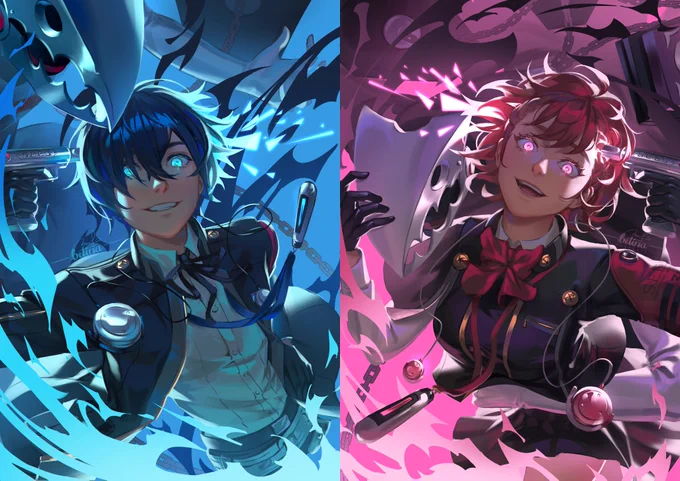Human Artist, let's QRT with your work!Persona 3 Before                                     After 
