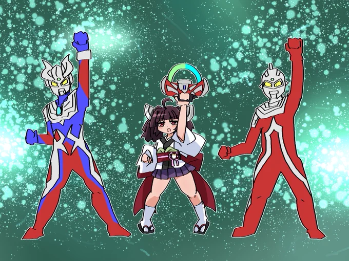 「セブンさん!\デュワッ!/ゼロさん!\デァアア!/」 