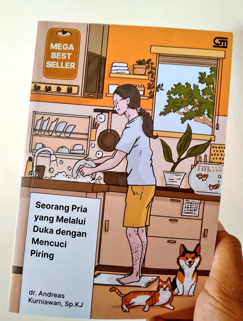 lightismybesti's tweet photo. 📚 currently reading 📚

🧽 Seorang Pria yang Melalui Duka dengan Mencuci Piring 
🧑‍⚕️ dr. Andreas Kurniawan, Sp.KJ

 One of my healing books❤️‍🩹 https://t.co/7NANmeHrJi