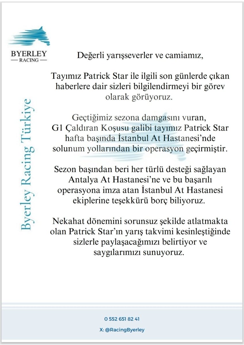 Byerley Racing Türkiye tweet media