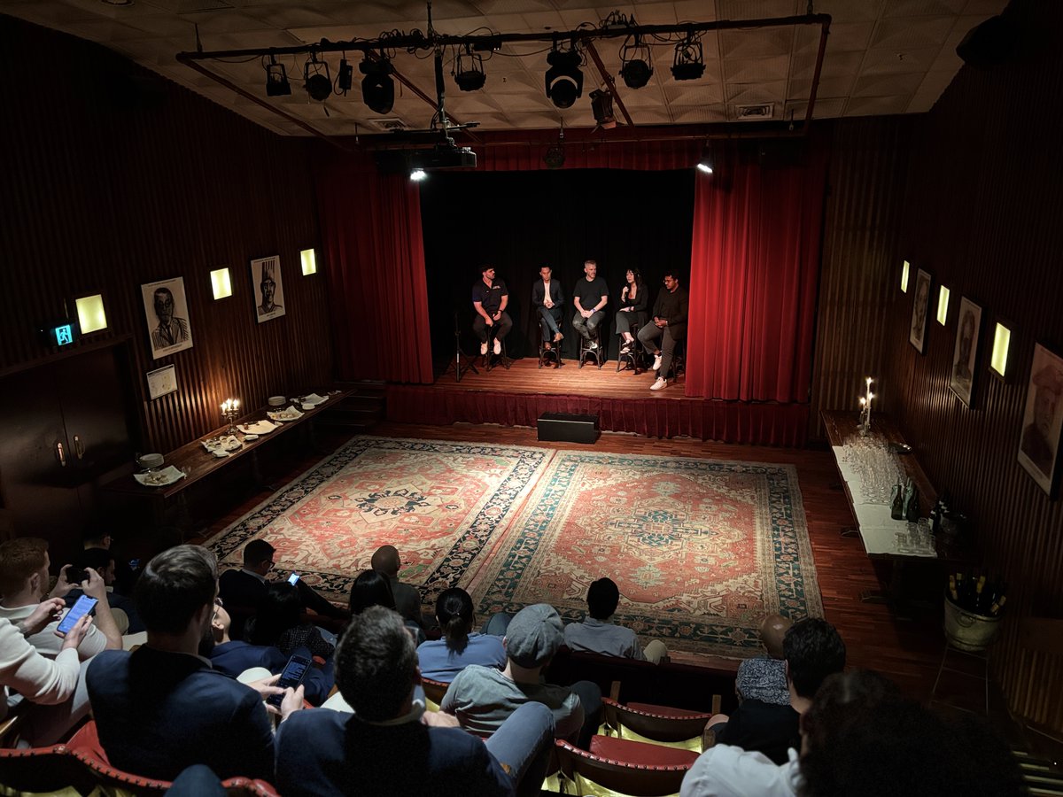 PierTwo_com's tweet photo. Tucked away in Restaurant Hubert's Theatre Royale, @PierTwo_com hosted Staking Day, as part of @blockchain_apac's Policy Week.

For those in attendance, it was a rapid fire session with some of the most knowledgeable people across a range of topics. And deep on the subject matter they went.

Here is a sample of key insights delivered on the day:
- 32% of all blocks on the Ethereum blockchain are "Made in Australia" courtesy of @sigp_io's Lighthouse Ethereum Consensus Client software
- 30% of all Proof-of-Stake assets held in custody with @BitGo are staked, demonstrating adoption is growing steadily
- Ethereum's Pectra upgrade is coming, and will deliver some exciting upgrades that help scale the network, and improve liquidity for institutional stakers
- Institutions are looking at this space in a mature way, and the tooling to custody, track, audit and grow staking will continue to increase

Special thanks to @Julian_Sawyer from @ZodiaCustody, @ethzed from @sigp_io, @sassal0x from @thedailygwei, @JedWatson from @infinex_app, @speicherx from @Mantle_Official, @AbishekFi from @swellnetworkio, Albin Wan from @BitGo, @kate_cooper from @okx, Scott Waller from @EYnews, Nick Strain from @LMAX, Ed Carroll from @MHCDigitalGroup and Varun Paul from @FireblocksHQ.

Next stop for Pier Two, New York City for @blockworks' @blockworksDAS.