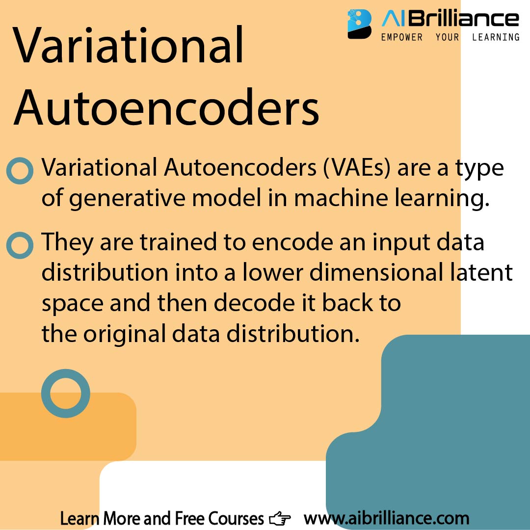 AIBrilliance1's tweet image. Explore Variational Autoencoders (VAEs). 🧠🔄 Encode data into a lower-dimensional space and decode it back to generate new samples. #VariationalAutoencoders #VAE #MachineLearning #GenerativeModels #DataScience #LatentSpace #DeepLearning #AI #Aibrilliance.